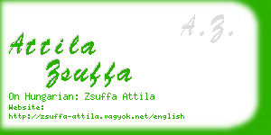 attila zsuffa business card